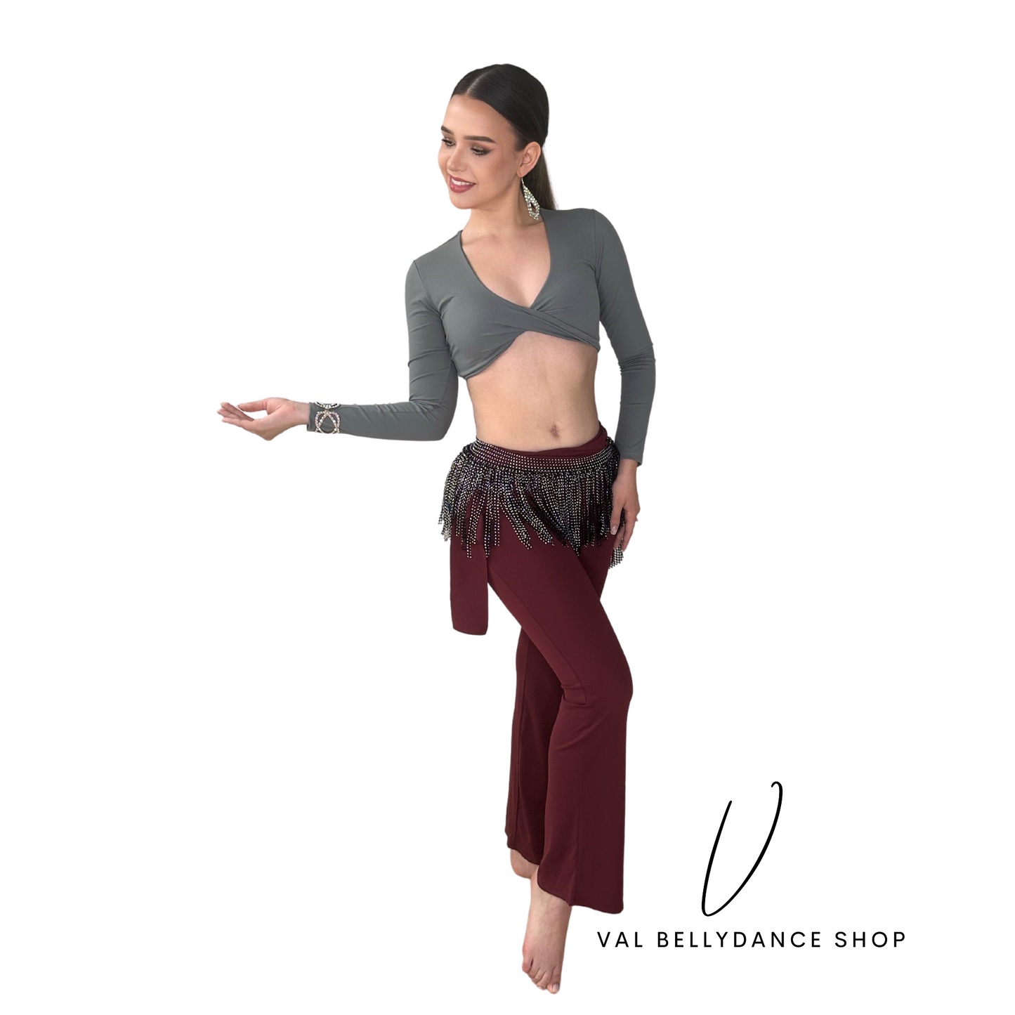 Crystals and Mesh Hip Scarf