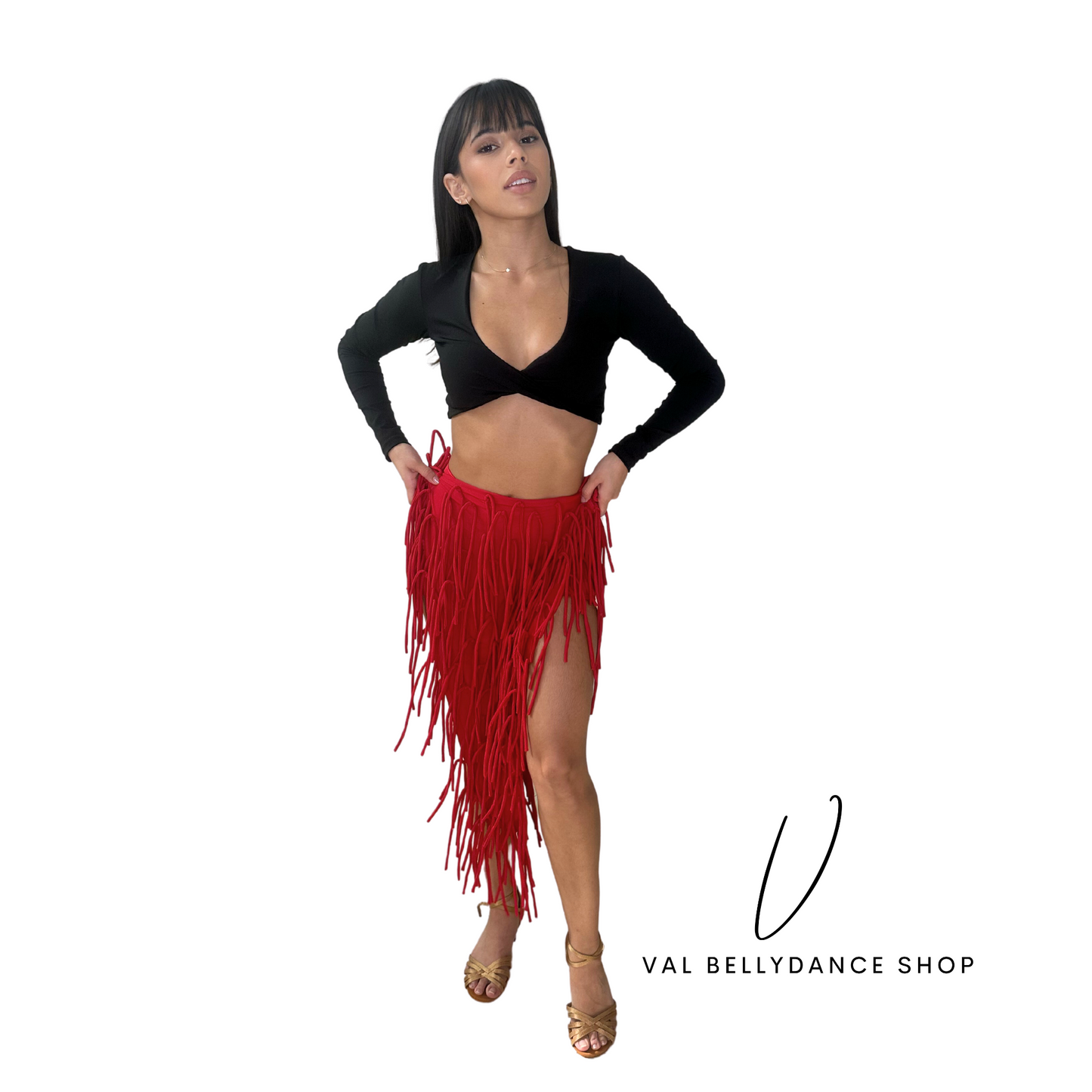Tassel Bellydance Pointed Skirt