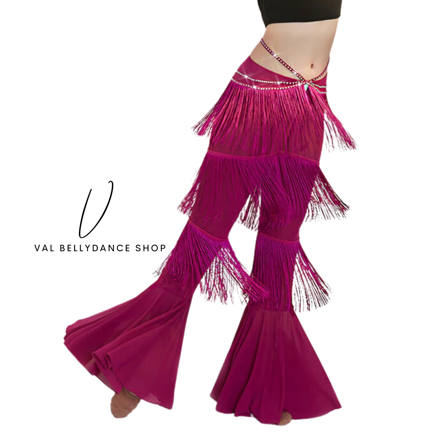 Fringe Bellydance Practice Pants