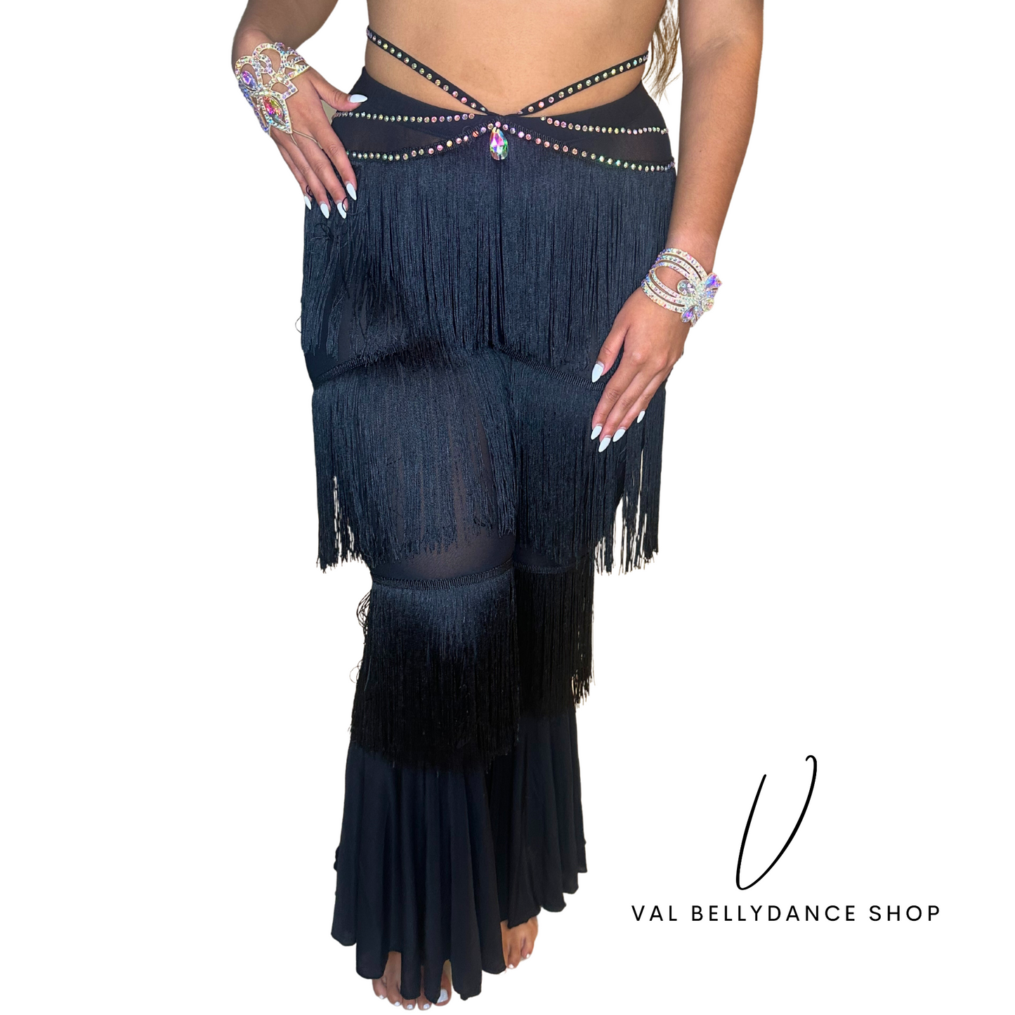Fringe Bellydance Practice Pants