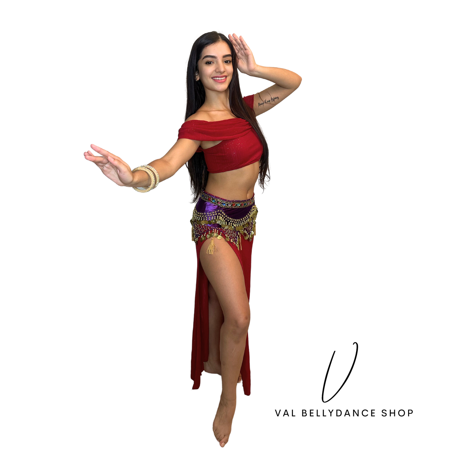 Coins and Tassels Bellydance Hip Scarf