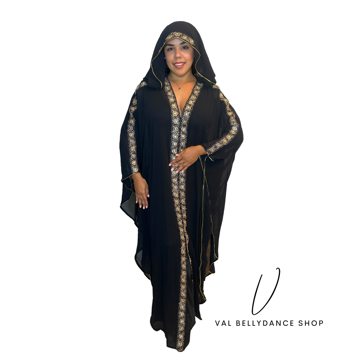 Gold Embroidered Galabeya Costume Cover Bellydance